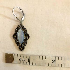 Silver Marque Marcasite Stone Antique Earrings